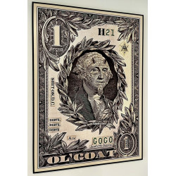 Sly Ol' Goat - Ltd Ed Aluminium Di-Bond print in black Aluminium Frame  by MrHansel