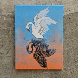 White Swan / Black Swan by LadyBlockJane